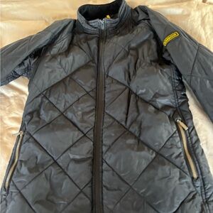 Barbour Heritage Quilted Black Jacket with Zipper